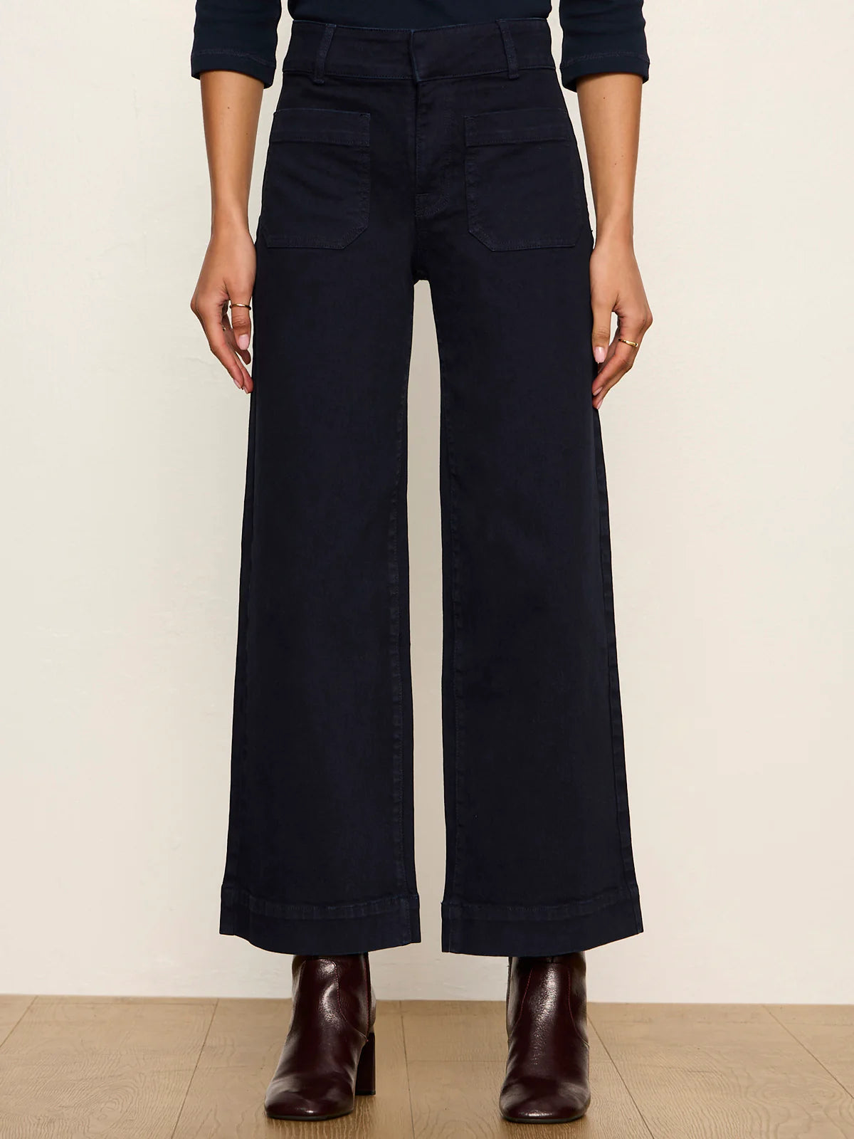 Chelsea Wide Leg Denim Trouser in Navy | Sanctuary