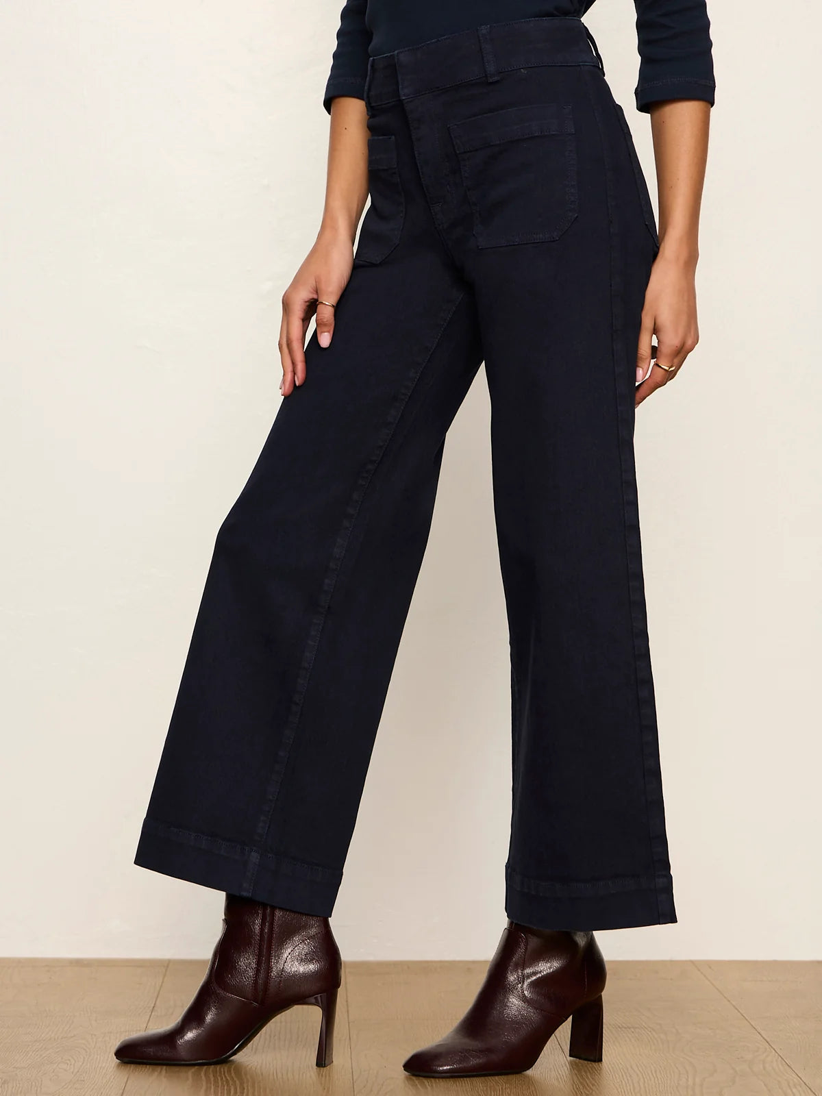 Chelsea Wide Leg Denim Trouser in Navy | Sanctuary
