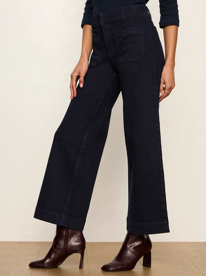 Chelsea Wide Leg Denim Trouser in Navy | Sanctuary