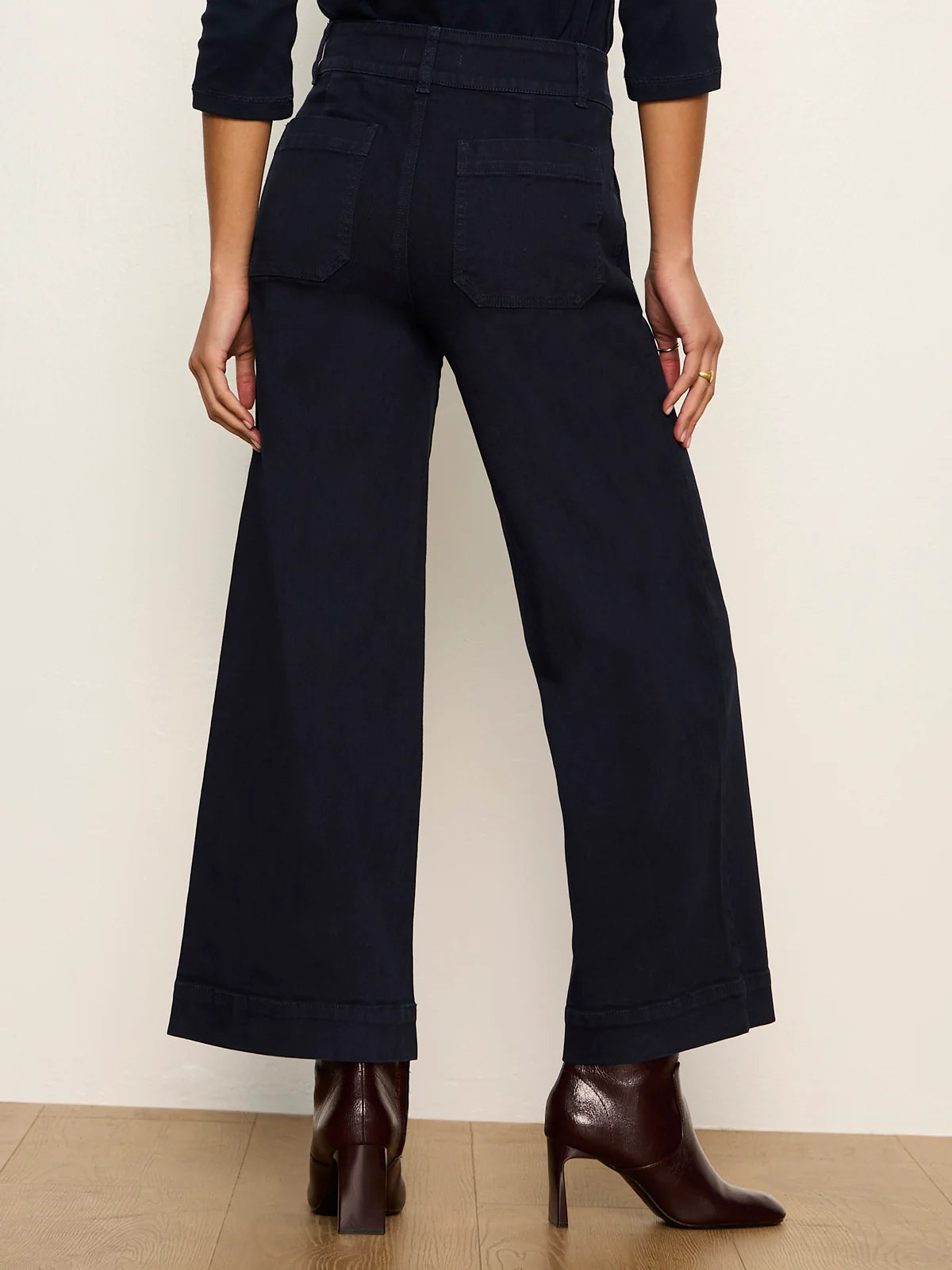 Chelsea Wide Leg Denim Trouser in Navy | Sanctuary