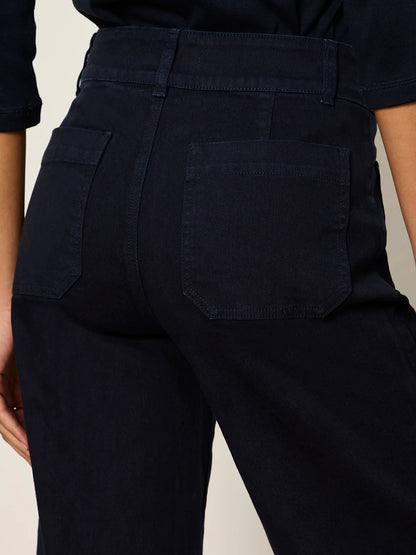 Chelsea Wide Leg Denim Trouser in Navy | Sanctuary