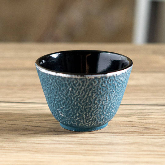 Blue Cast Iron Tea Cup