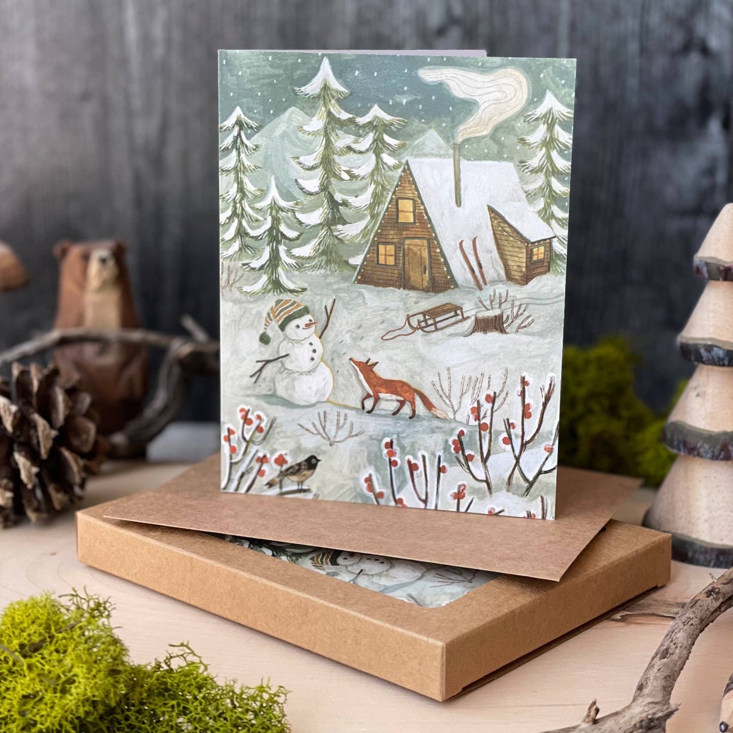 Christmas Cabin Boxed Cards