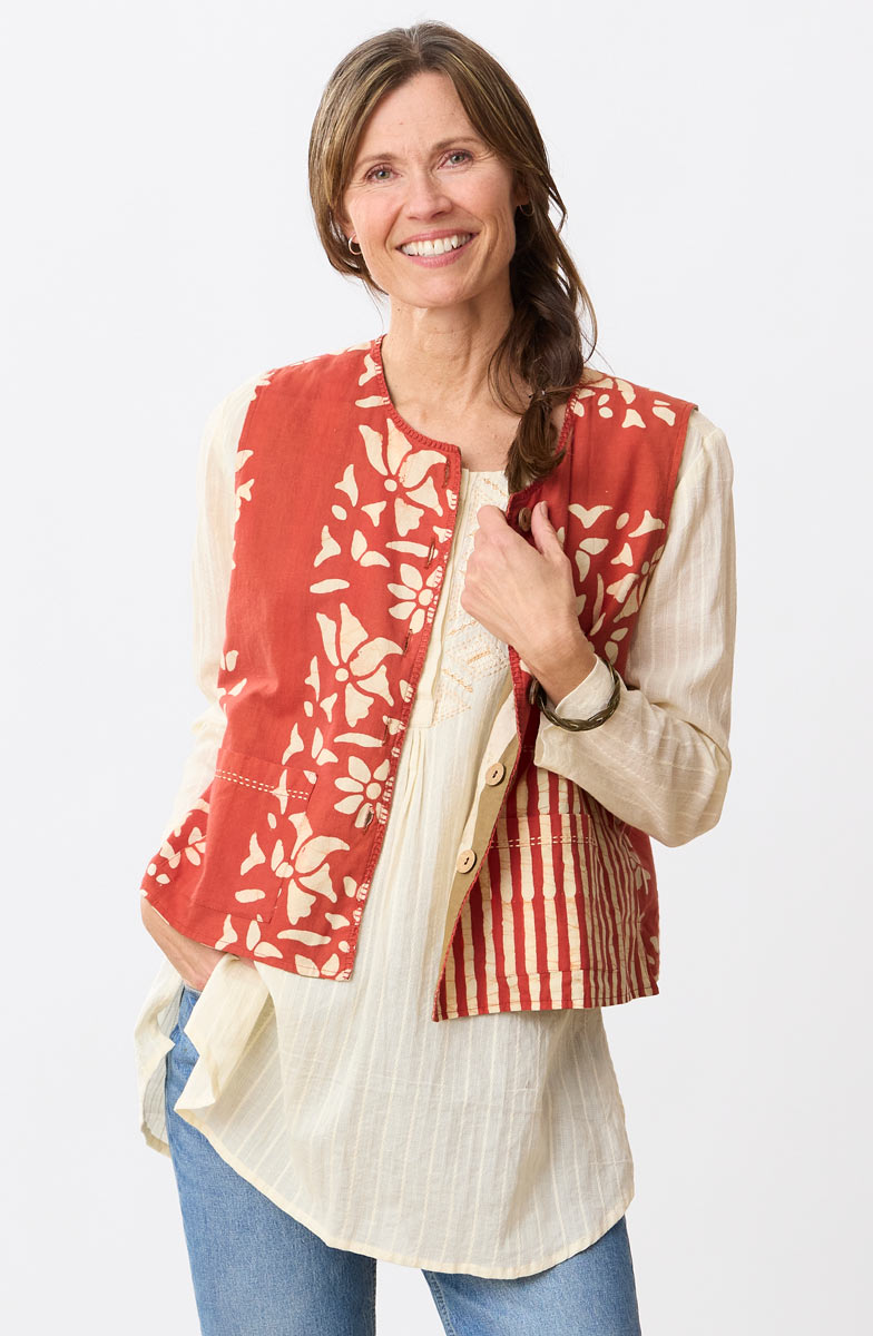 Afiza Reversible Boxy Vest
