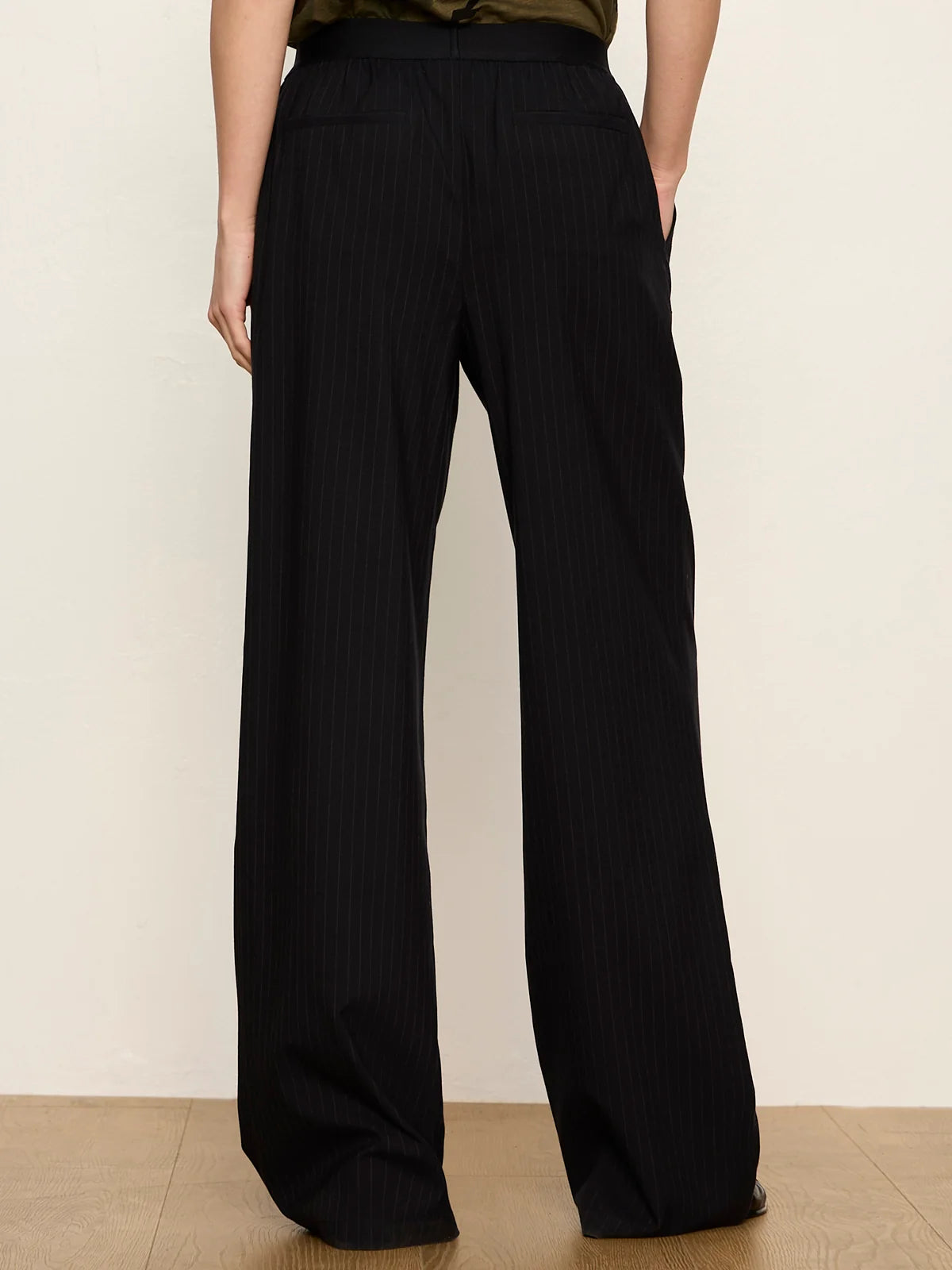 Uplift Comfy Trouser in Navy Pinstripe | Sanctuary