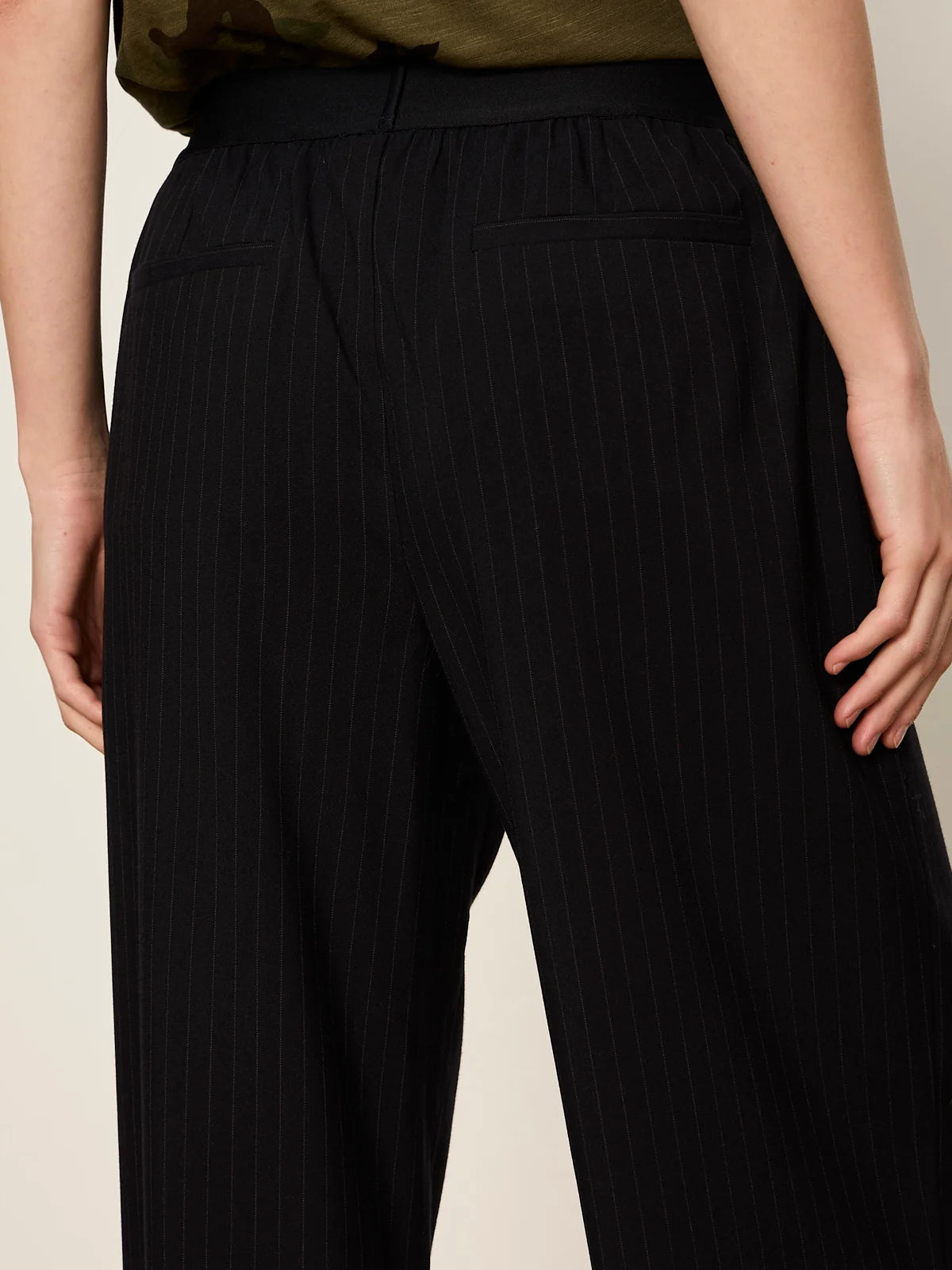 Uplift Comfy Trouser in Navy Pinstripe | Sanctuary