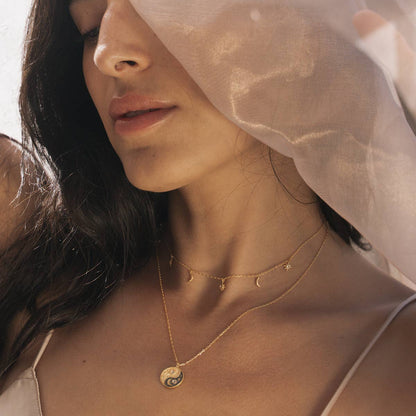 Yin Yang White Topaz Necklace | Satya