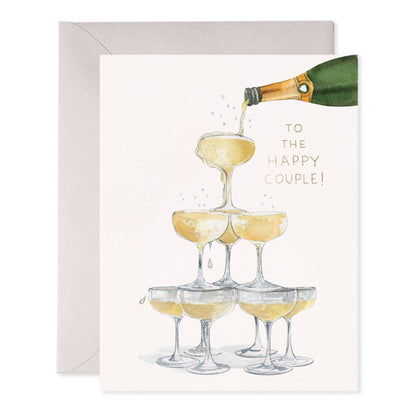 Champagne Tower Wedding Card
