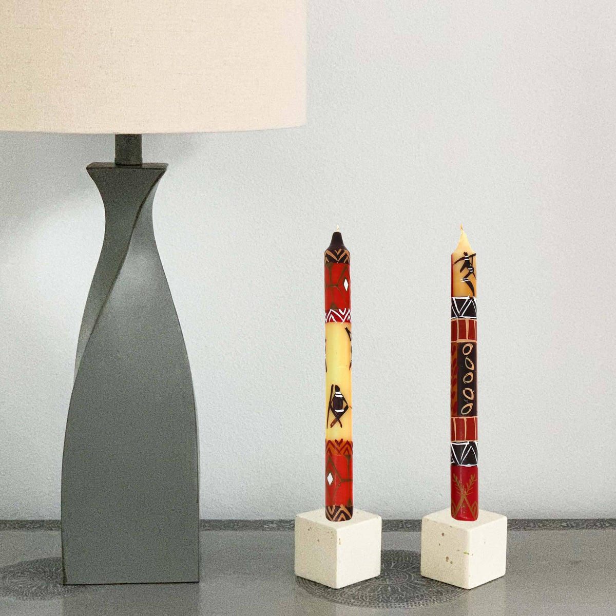 Damisi Hand-Painted Dinner Taper Candles
