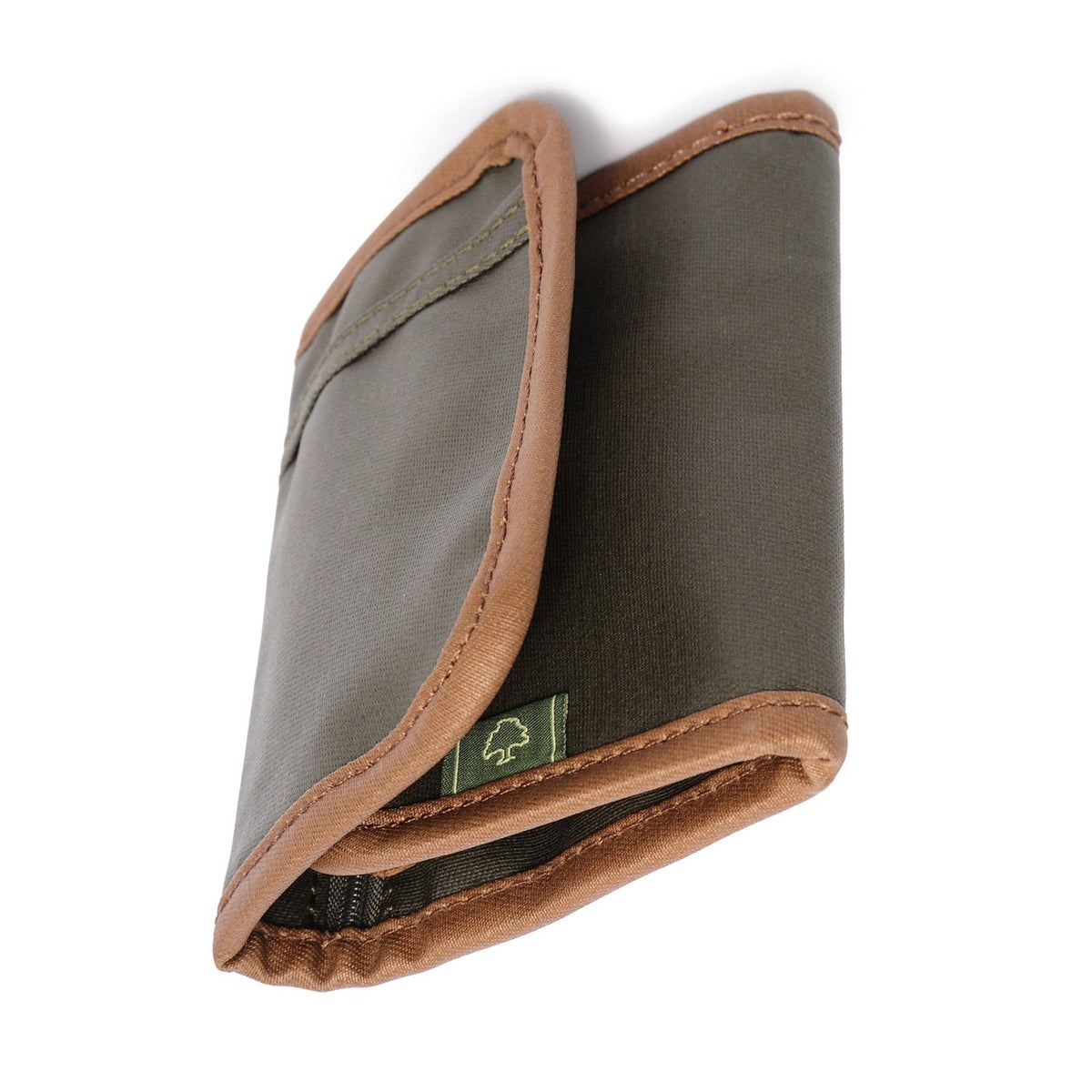 Coated Canvas Wallet in Army Green