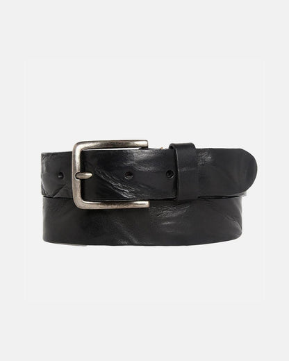 Dan Leather Belt in Black