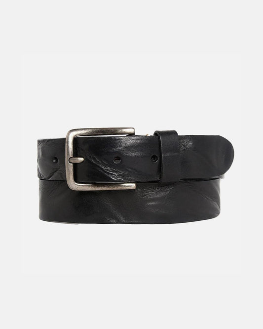 Dan Leather Belt in Black