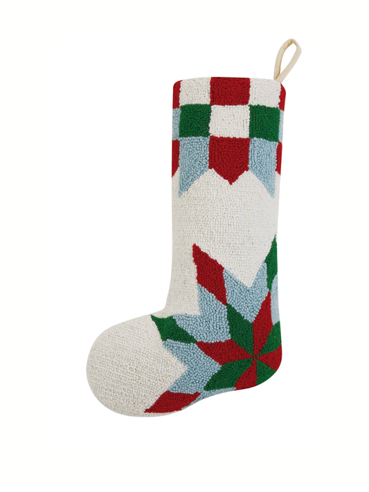 Christmas Patchwork Hook Stocking