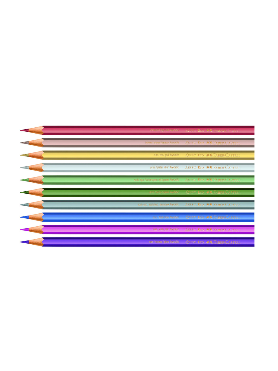 10 Count Metallic Color Pencils Set