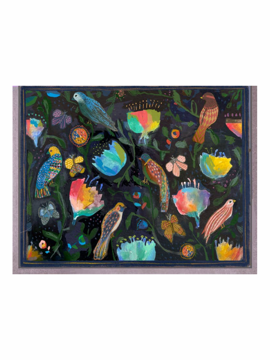 Bird & Flower Pattern Card