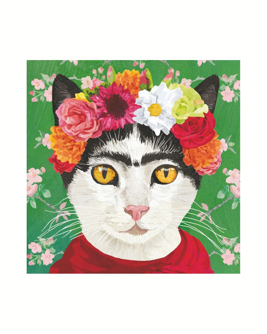 Frida Cat Beverage Napkins