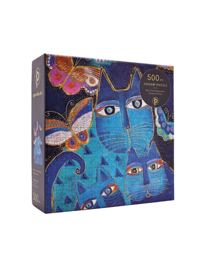 Blue Cats & Butterflies 500 Piece Puzzle