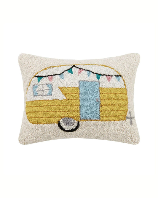 Vintage Camper Hook Pillow