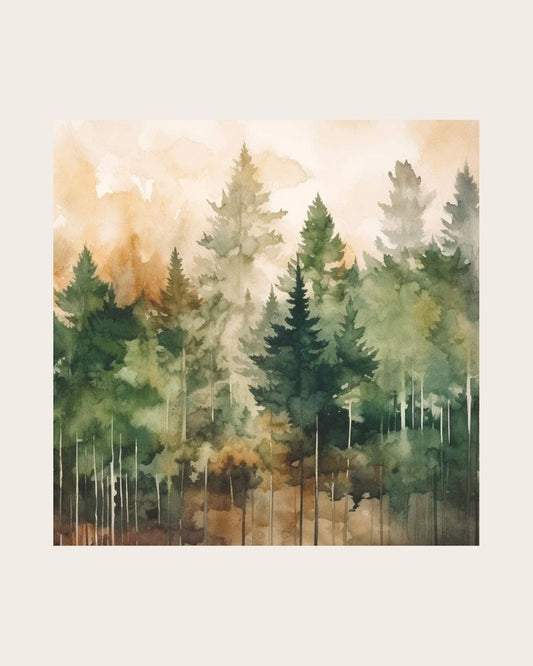 Evergreen Trees Beverage Napkins