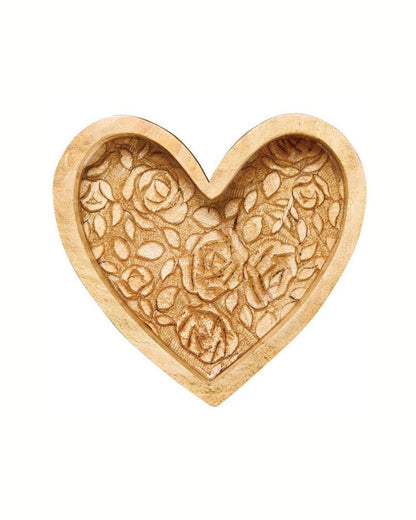 Small Wood Heart Tray