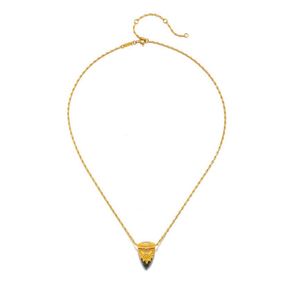 Labradorite Lotus Locket Necklace | Satya