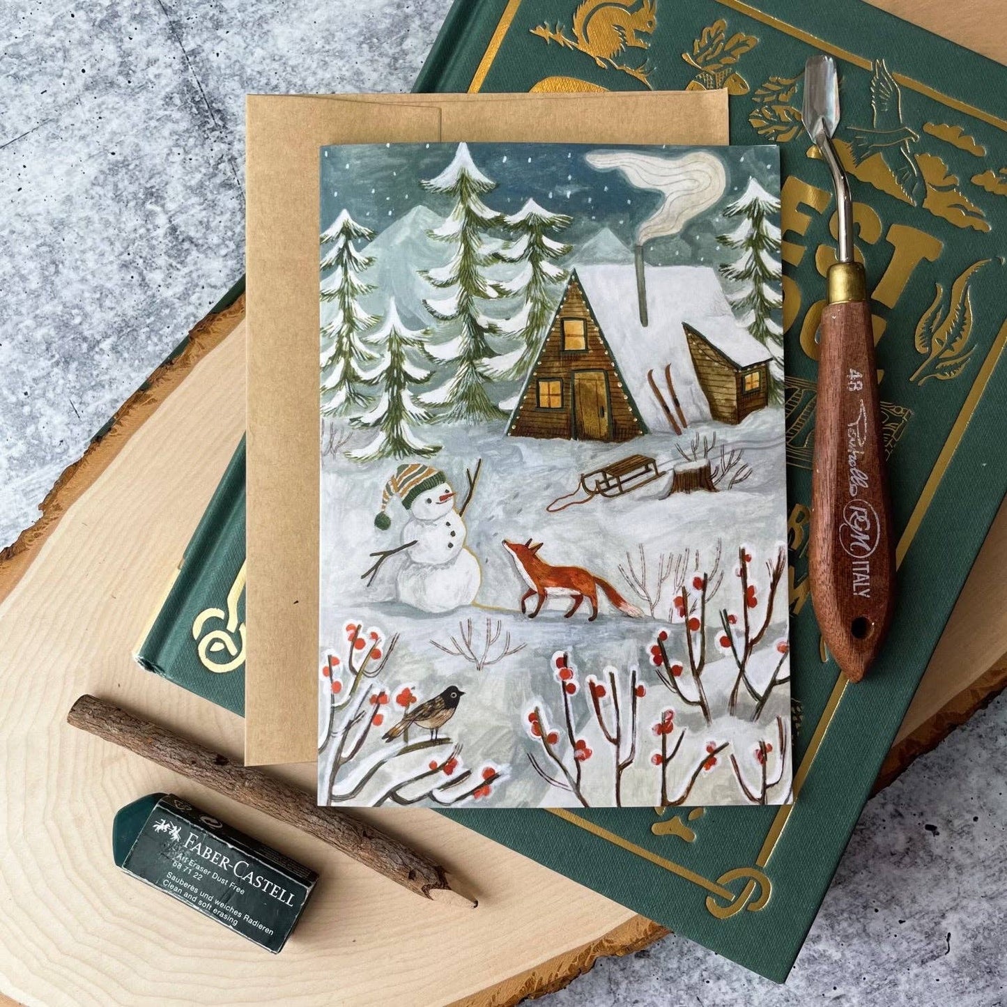 Christmas Cabin Boxed Cards