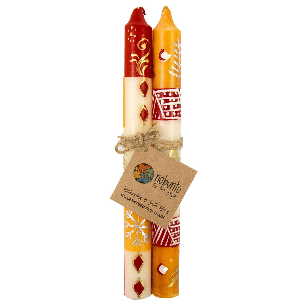 Kimeta Hand-Painted Taper Candles Pair