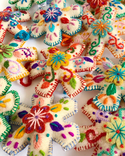 Assorted Snowflake Embroidered Ornament