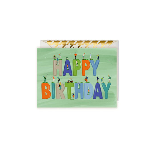 Happy Birthday Golfers Card