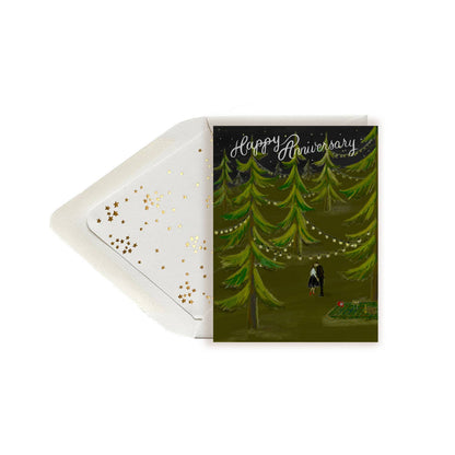 Forest Scene Happy Anniversary Card