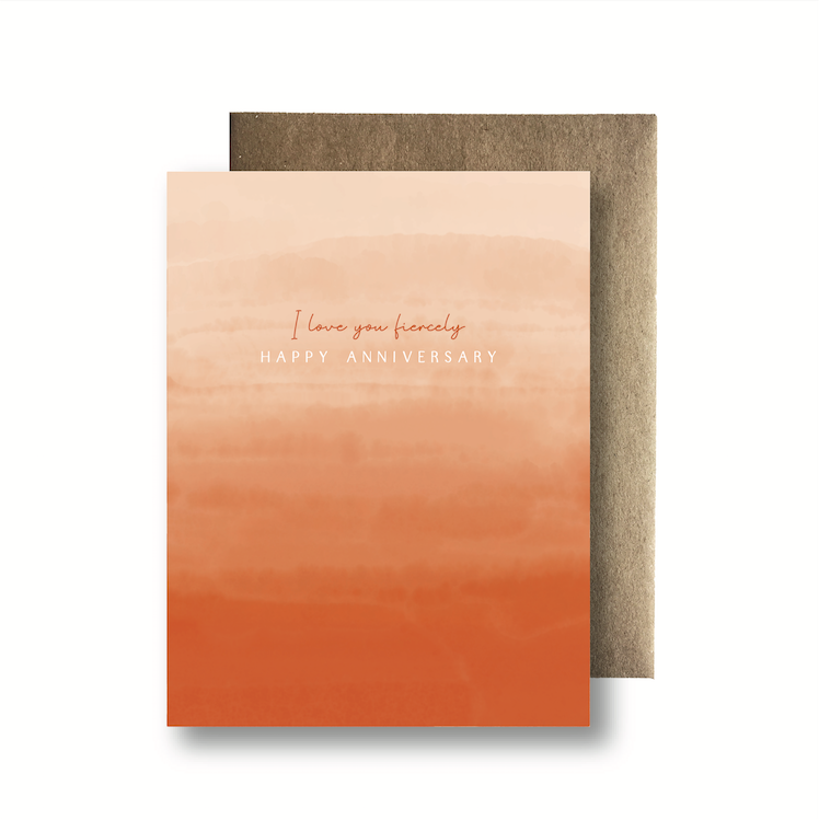 I Love You Fiercely Anniversary Card