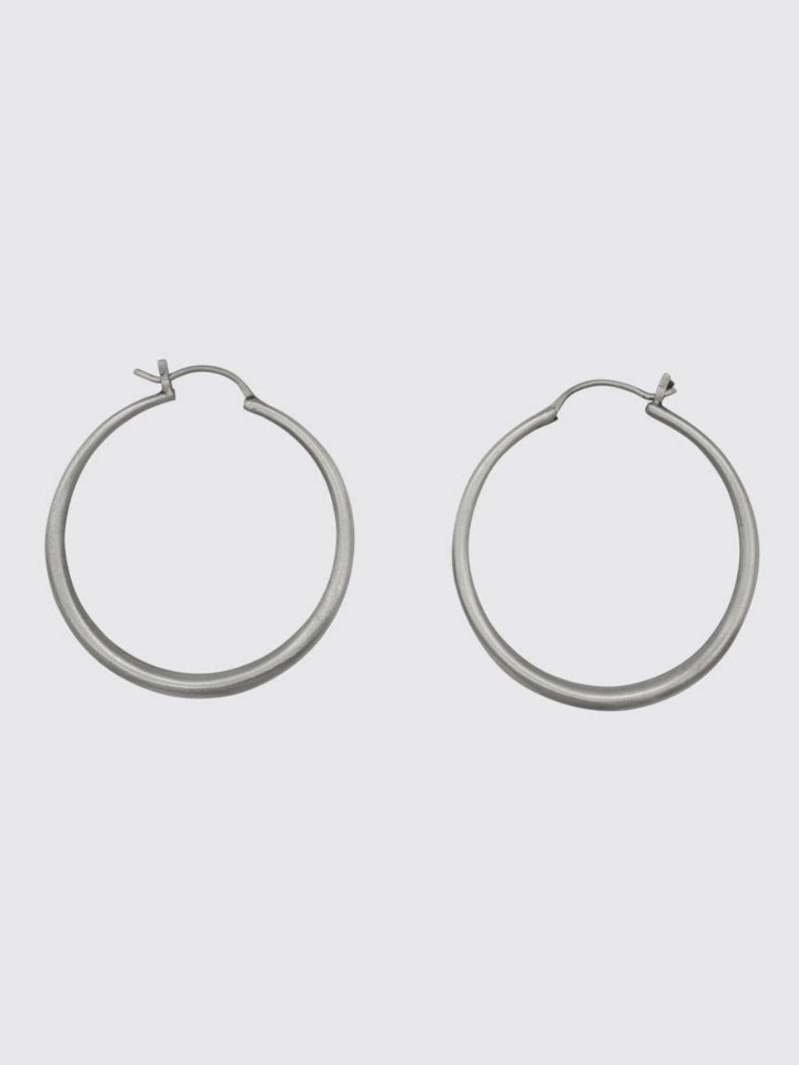 Large Tapered Hoops in Sterling Silver