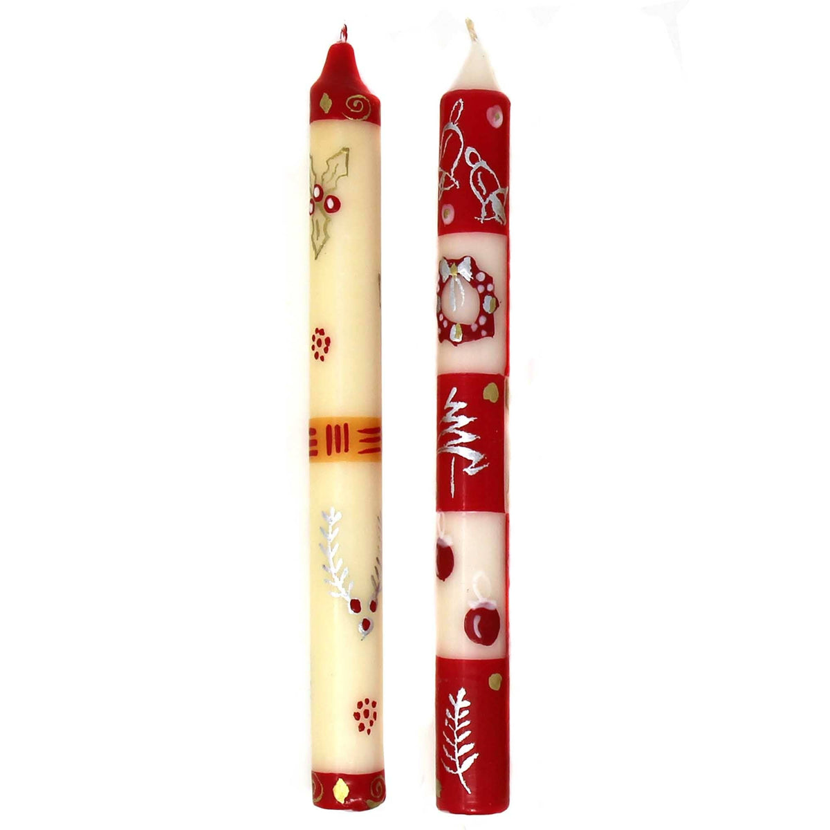 Kimeta Hand-Painted Taper Candles Pair