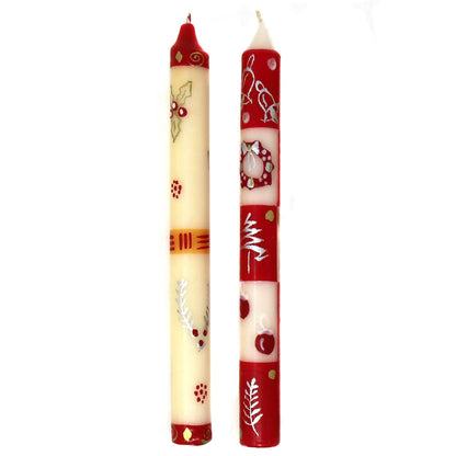 Kimeta Hand-Painted Taper Candles Pair