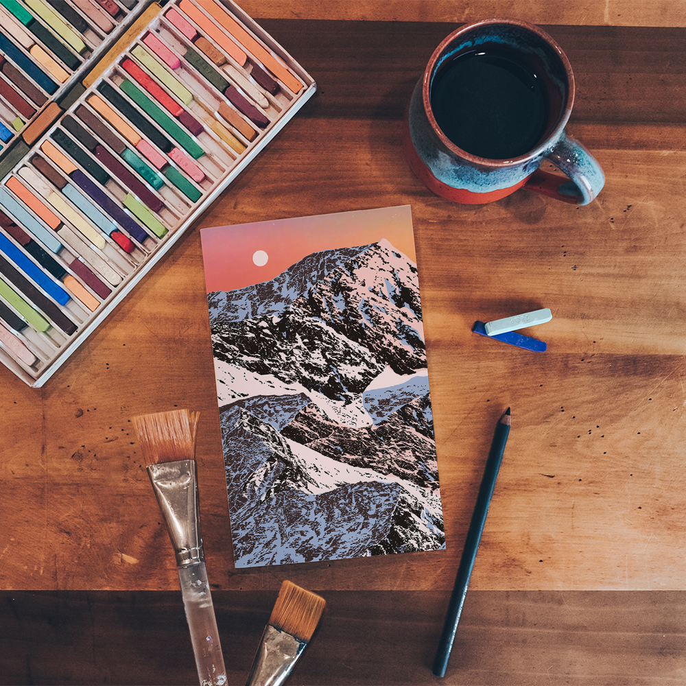Sunset Mountain Layflat Graph Notebook