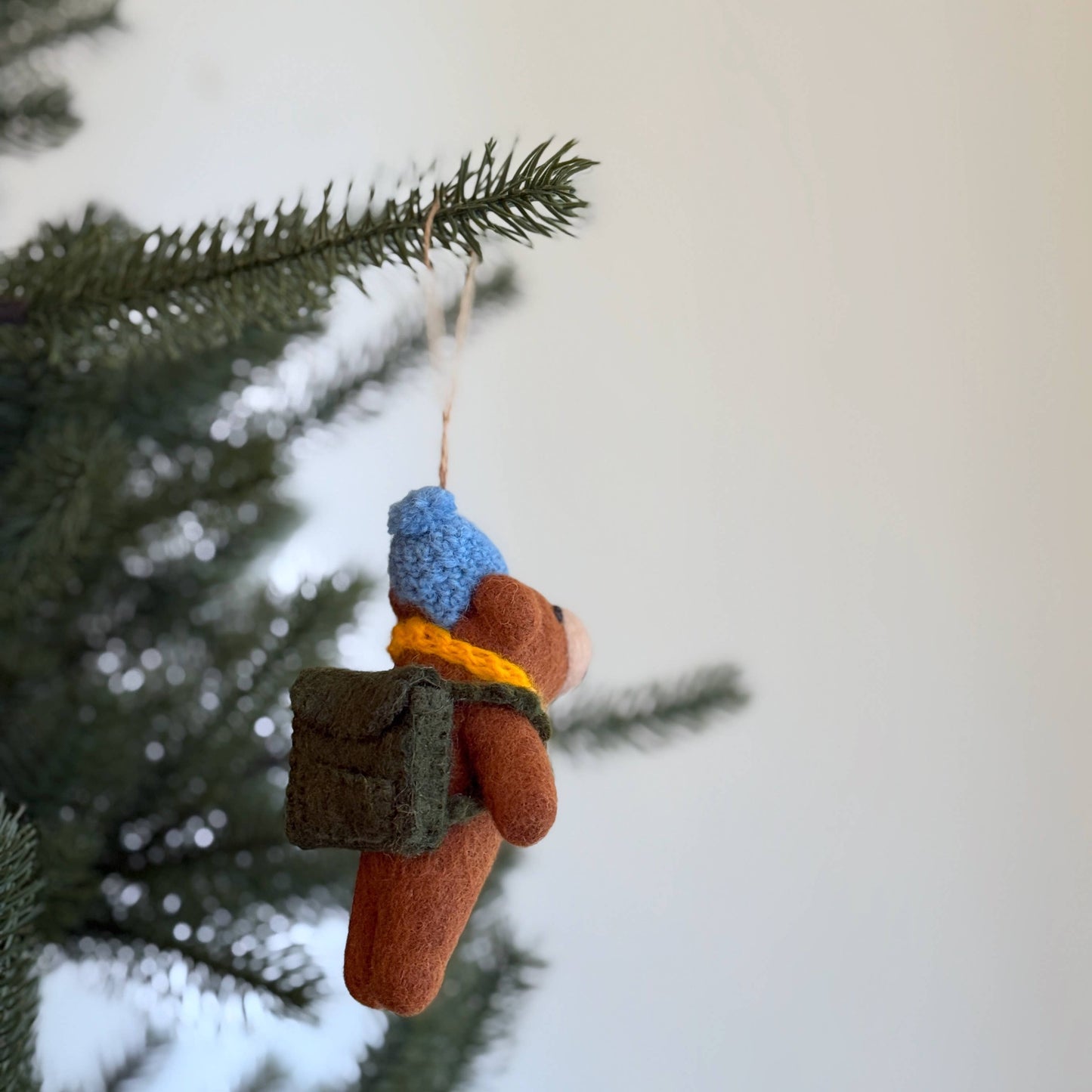 Felt Bear Trekking Ornament