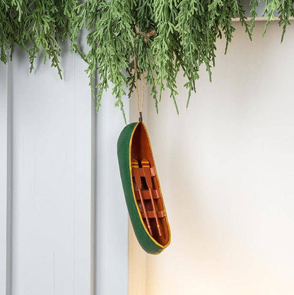 Green Canoe Ornament