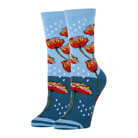 Poppy Please Crew Socks