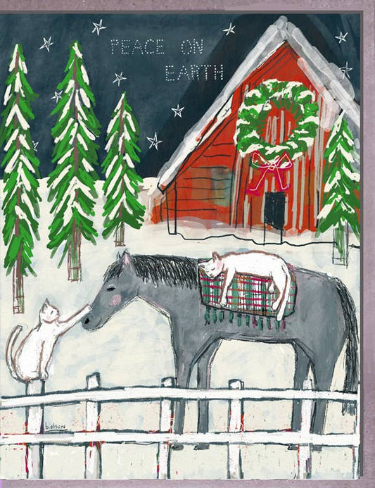 Red Barn Peace Card