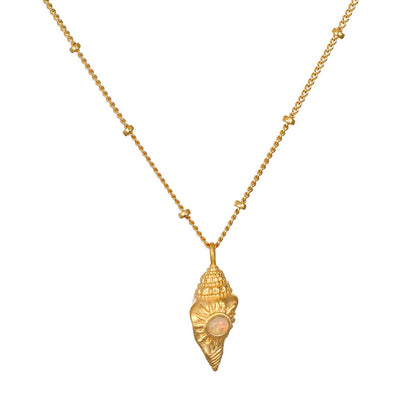 Gold Conch Shell Necklace