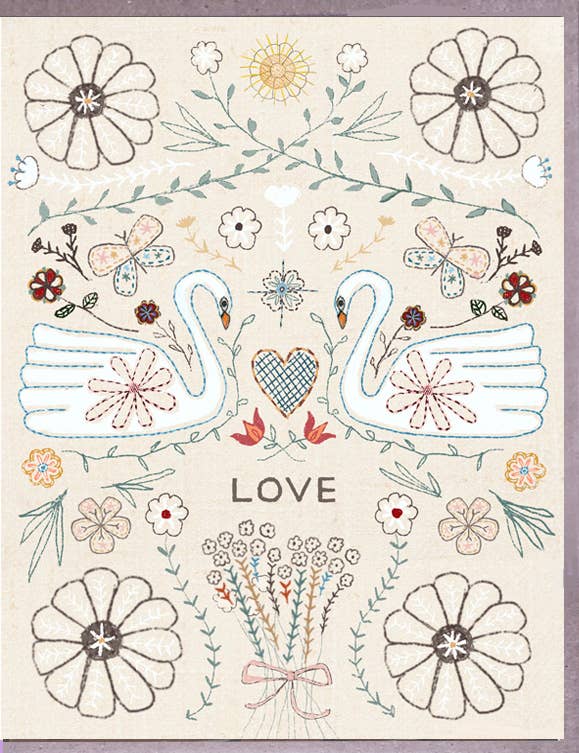 Swans Love Card