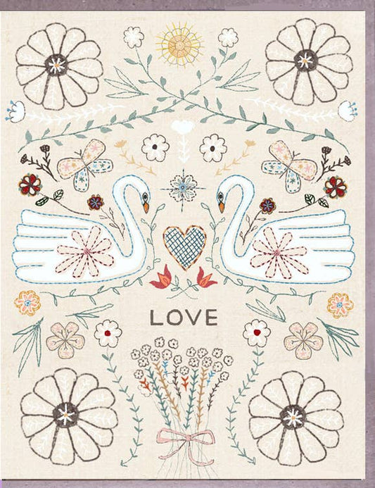Swans Love Card