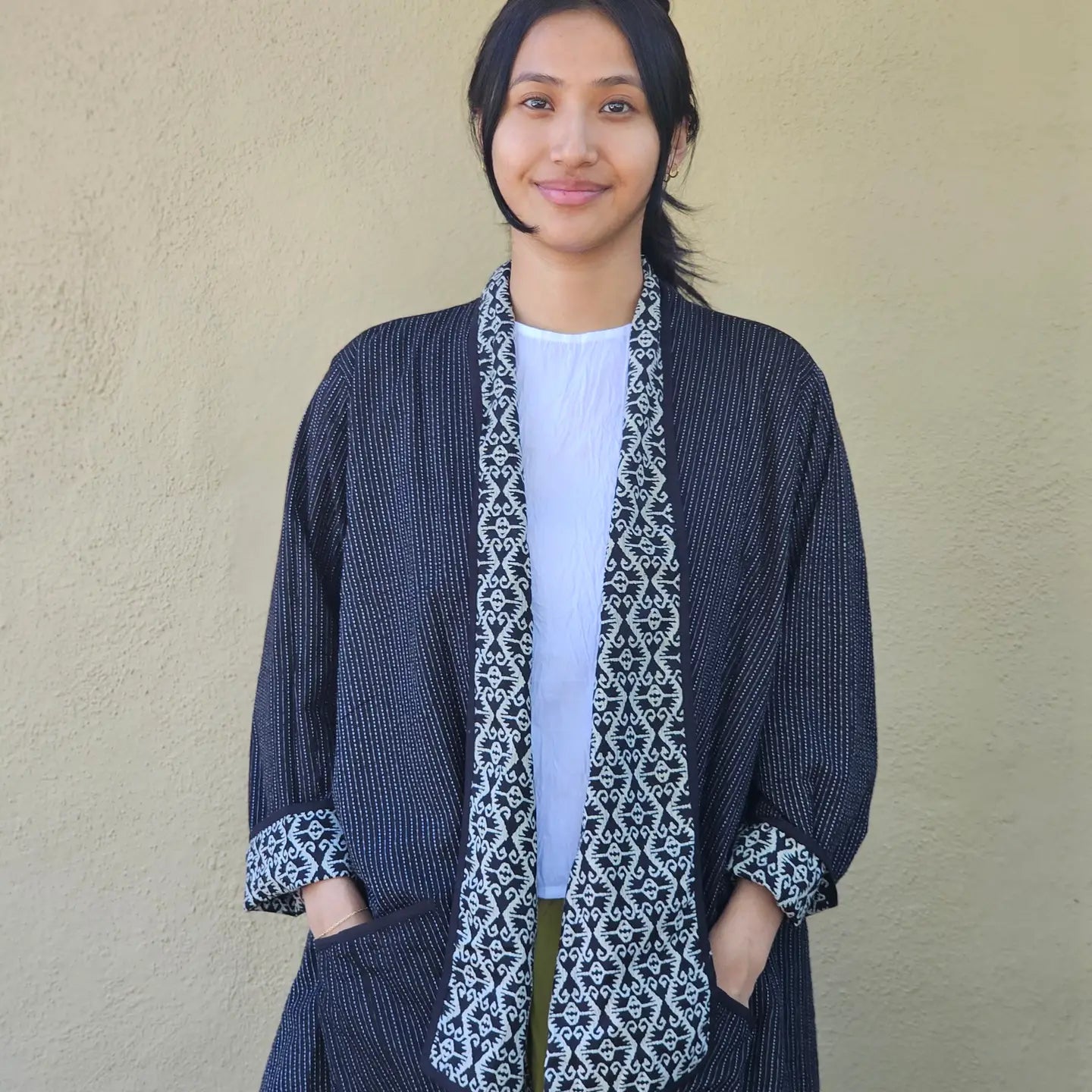 Reversible Usha Jacket in Tribal Print  | Yaza