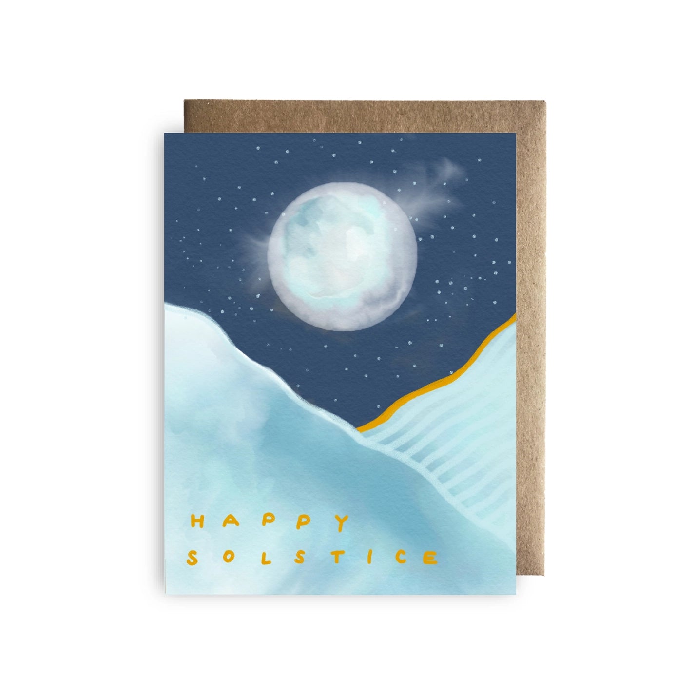 Happy Solstice Moon Card