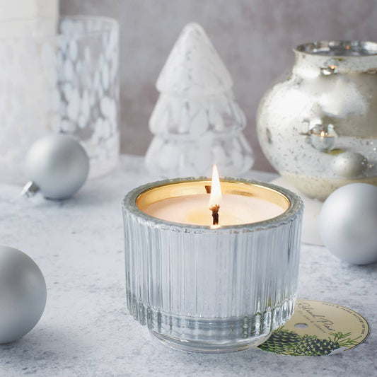 Roland Pine 6 oz Silver Glass Candle