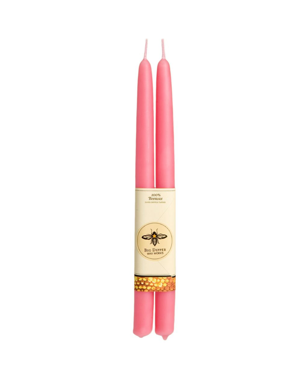 Set of Two Beeswax Taper Candles in Cherry Blossom