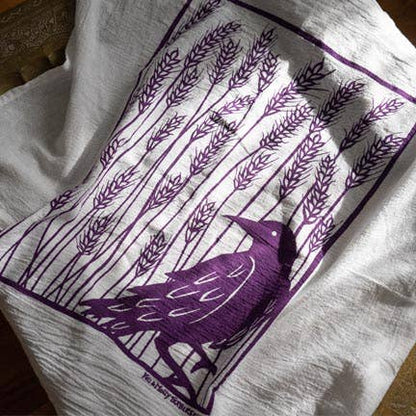 Raven Flour Sack Dish Towel