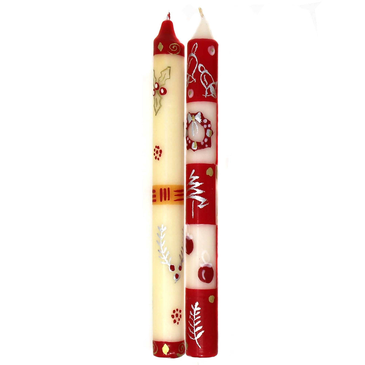 Kimeta Hand-Painted Taper Candles Pair