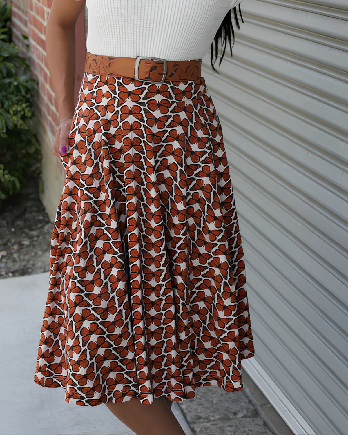 Carefree Skirt in Monarch Print | Effie's Heart