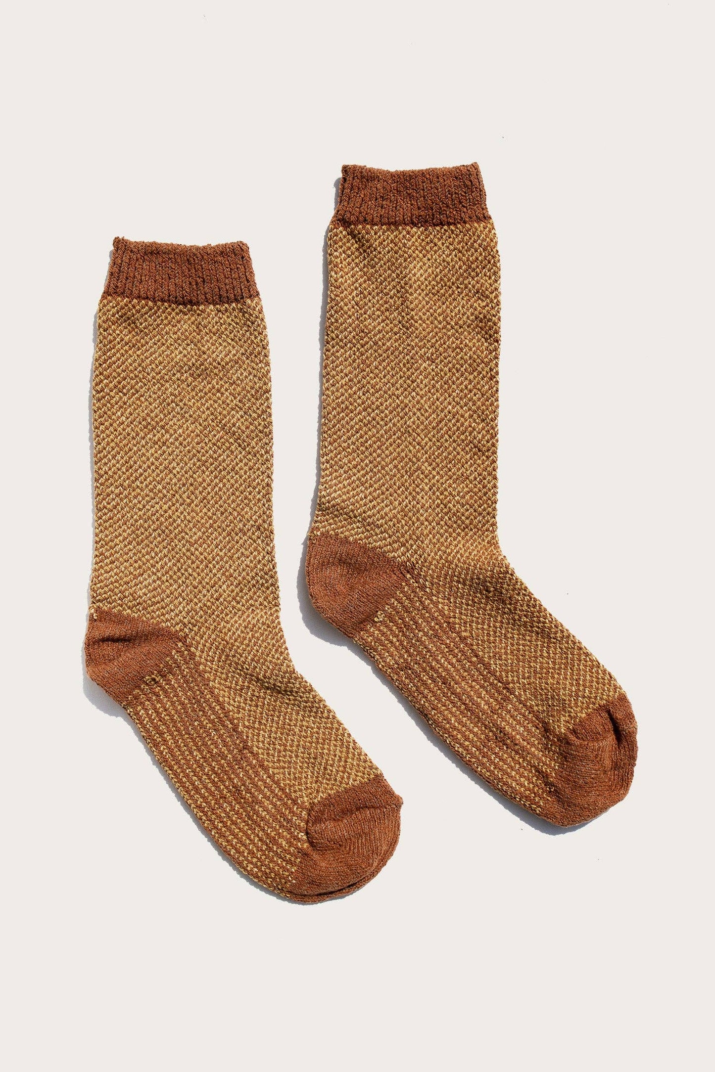Helix Socks in Ochre